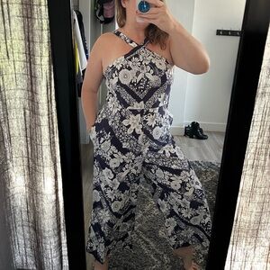 Rarely worn! Halter top jumpsuit from Anthropologie! Women’s size 12.